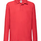 Fruit of the Loom Kids Long Sleeve Poly/Cotton Piqué Polo Shirt | Red