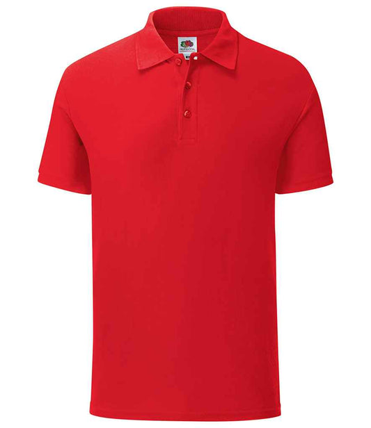 Fruit of the Loom Iconic Piqué Polo Shirt | Red