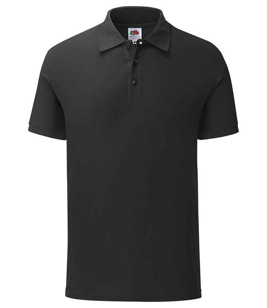 Fruit of the Loom Tailored Poly/Cotton Piqué Polo Shirt | Black