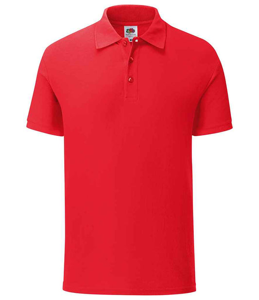Fruit of the Loom Tailored Poly/Cotton Piqué Polo Shirt | Red