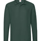 Fruit of the Loom Premium Long Sleeve Cotton Piqué Polo Shirt | Forest Green
