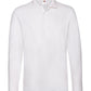 Fruit of the Loom Premium Long Sleeve Cotton Piqué Polo Shirt | White