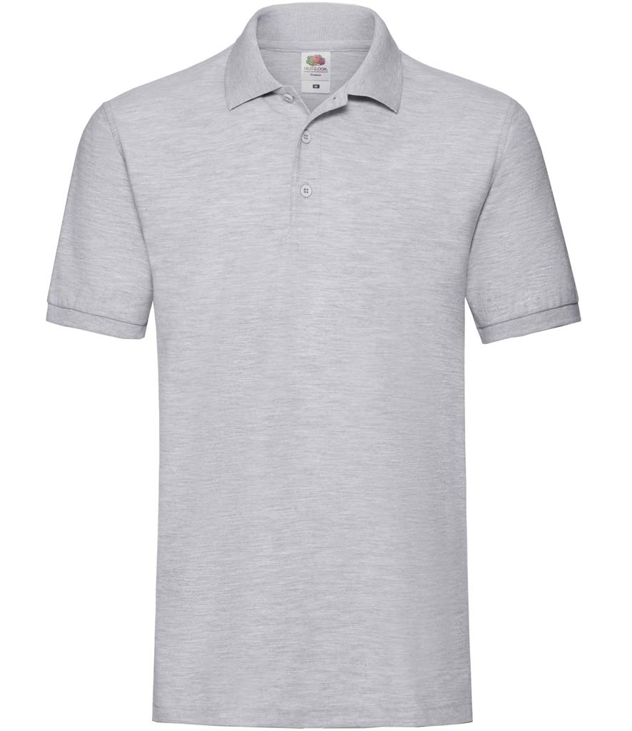 Fruit of the Loom Premium Cotton Piqué Polo Shirt | Athletic Heather