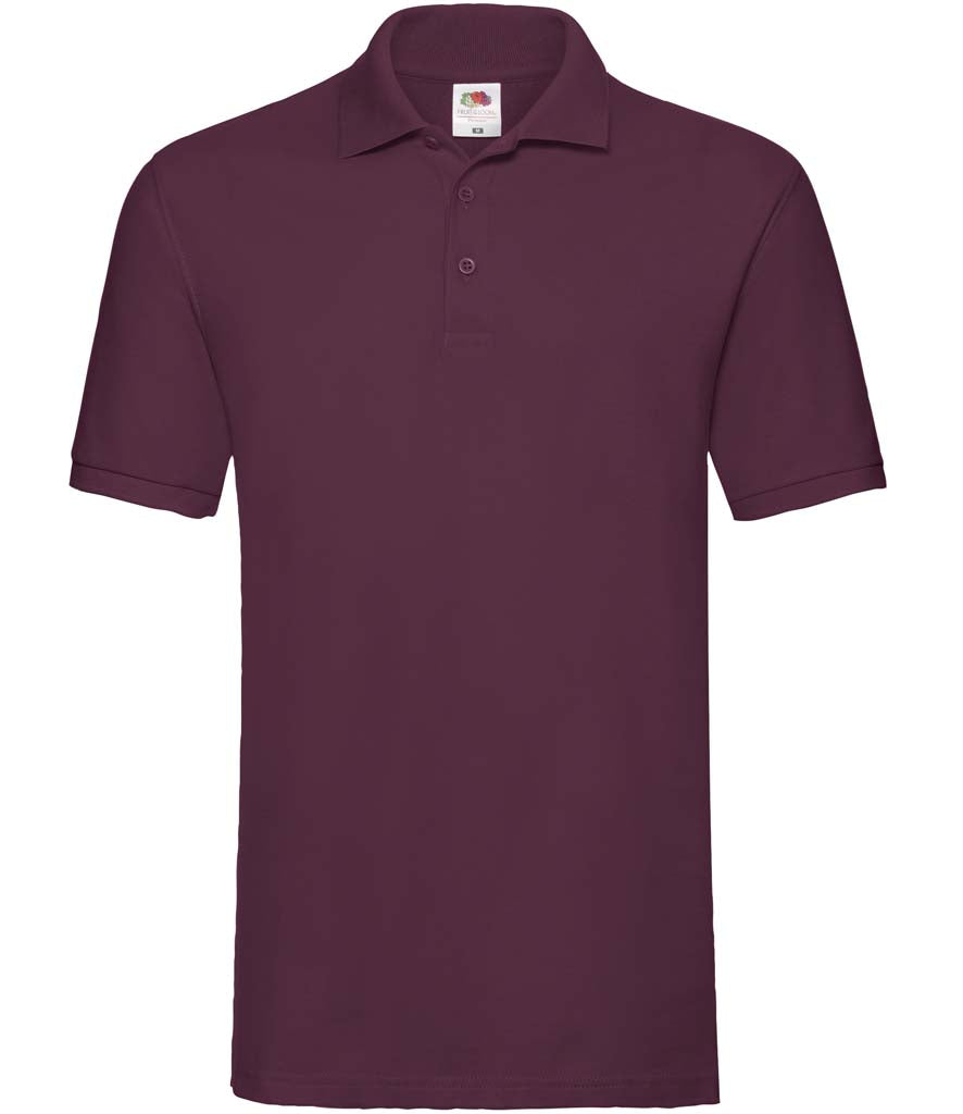 Fruit of the Loom Premium Cotton Piqué Polo Shirt | Burgundy