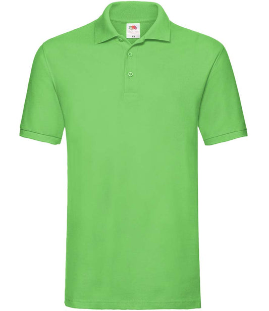 Fruit of the Loom Premium Cotton Piqué Polo Shirt | Lime Green