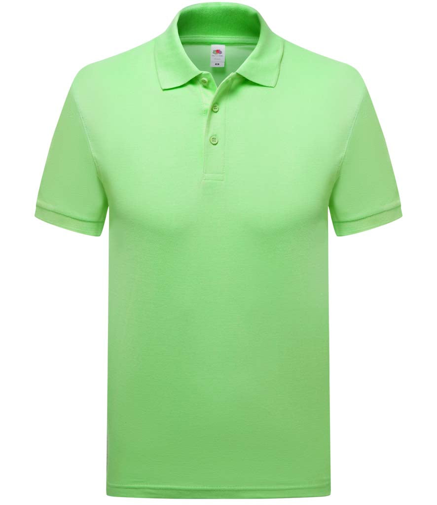 Fruit of the Loom Premium Cotton Piqué Polo Shirt | Neo Mint