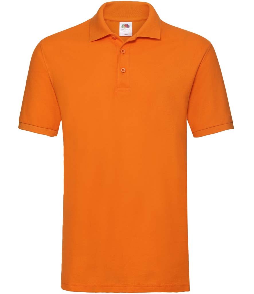 Fruit of the Loom Premium Cotton Piqué Polo Shirt | Orange