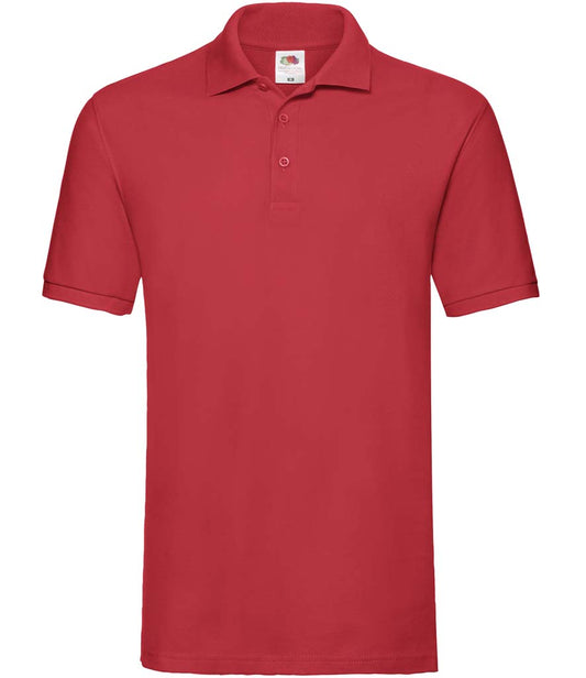 Fruit of the Loom Premium Cotton Piqué Polo Shirt | Red