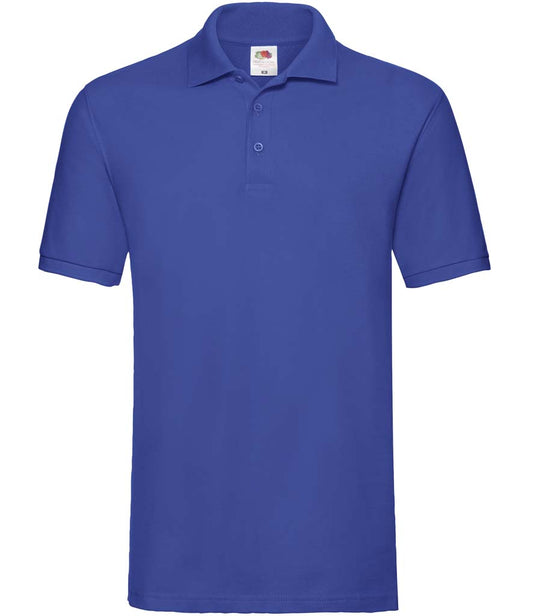 Fruit of the Loom Premium Cotton Piqué Polo Shirt | Royal Blue