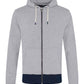 EA051 Heather Grey/Navy Front