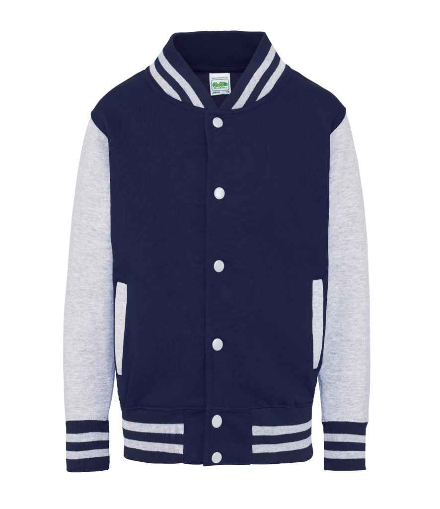 JH043B Oxford Navy/Heather Grey Front