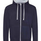 JH053 New French Navy/Heather Grey Front